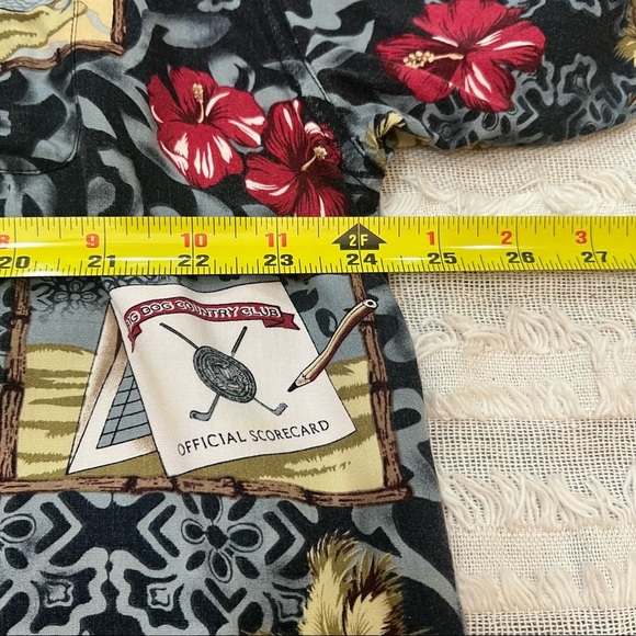 Vtg Big Dog Mens Hawaiian All Over Golf Floral Button Down Sz XL Beachy Summer - Picture 3 of 6